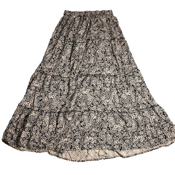 Japna Boho Midi Floral Skirt Womens Medium Feminine Soft Girl Teacher Artsy - Picture 1 of 5